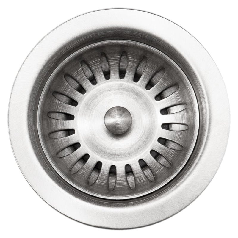 Houzer 190-9180 - 3-1/2 inch Stainless Steel Kitchen Sink Basket Strainer, Durable Food Catcher Stopper for Metal Kitchen Sink, Ideal for Filtering Waste and Preventing Clogs - Image 2